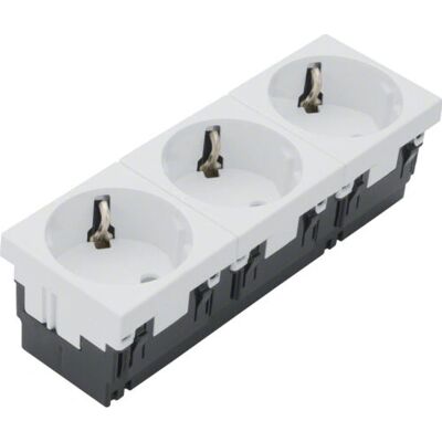 Tehalit ESR333 ws - 3-fach Schuko-Steckdose - IP20 - 45x135 mm - Reinweiß Tehalit ESR333 ws - 3-fach Schuko-Steckdose - IP20 - 45x135 mm - Reinweiß