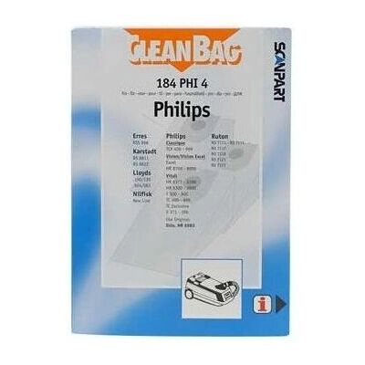 Cleanbag 184 PHI 4 - Sac d'aspirateur - Publicité Cleanbag 184 PHI 4 - Sac d'aspirateur - Publicité