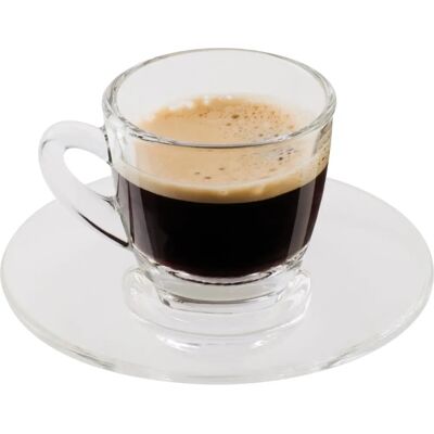 Scanpart 2700000074 - Ensemble de Tasses à Espresso et Soucoupes en Verre - Publicité Scanpart 2700000074 - Ensemble de Tasses à Espresso et Soucoupes en Verre - Publicité