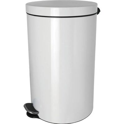 helit Cubo de basura con pedal de plata - 20 l helit Cubo de basura con pedal de plata - 20 l