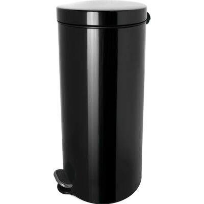 helit Silber Pedalmülleimer - 30L, Stahl, Schwarz/Weiß/Silber helit Silber Pedalmülleimer - 30L, Stahl, Schwarz/Weiß/Silber