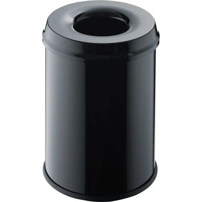 helit Contenedor de Residuos de Acero - 15L, Negro helit Contenedor de Residuos de Acero - 15L, Negro