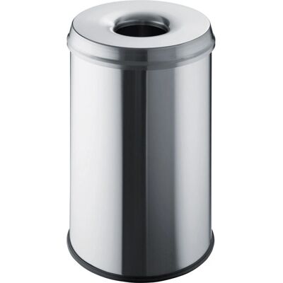 Helit Edelstahl-Abfalleimer - 30L, Hellgrau - Abfalleimer Helit Edelstahl-Abfalleimer - 30L, Hellgrau - Abfalleimer