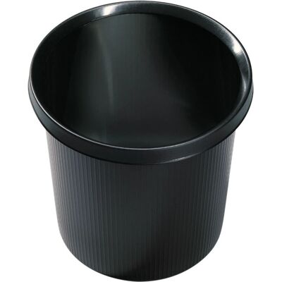 Helit H6105795 Abfallbehälter - Rund Kunststoff Schwarz Helit H6105795 Abfallbehälter - Rund Kunststoff Schwarz