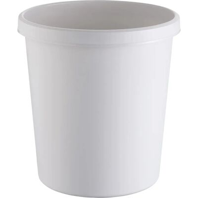 Helit Abfalleimer 45L - Rund, Hellgrau, mit Griffkante Helit Abfalleimer 45L - Rund, Hellgrau, mit Griffkante