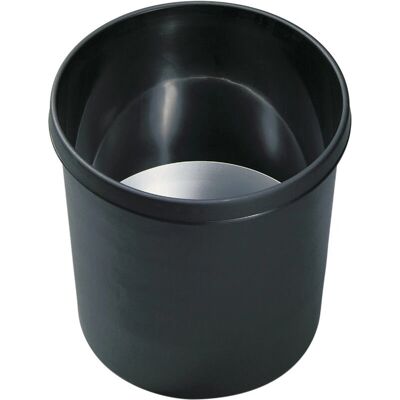 Helit H6107895 Cubo de basura redondo de plástico negro 12L - Papelera Helit H6107895 Cubo de basura redondo de plástico negro 12L - Papelera