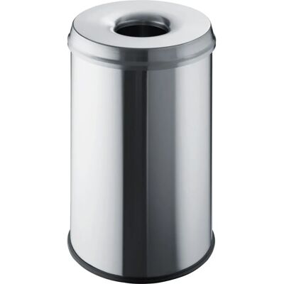 helit Edelstahl-Abfalleimer - 30L, Ø 470x335mm - GS-zertifiziert helit Edelstahl-Abfalleimer - 30L, Ø 470x335mm - GS-zertifiziert