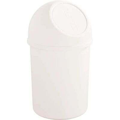 Helit Weiß 6L Mülleimer - Push-Deckel Rund PP Helit Weiß 6L Mülleimer - Push-Deckel Rund PP