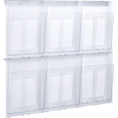 Helit Wanddisplay Placativ 6xA4 Hoch Transparent - Wand Display Helit Wanddisplay Placativ 6xA4 Hoch Transparent - Wand Display