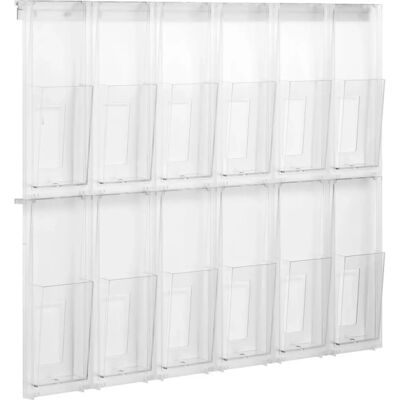 Helit Modell H6812202 - Wanddisplay 12 Fächer Transparent Helit Modell H6812202 - Wanddisplay 12 Fächer Transparent