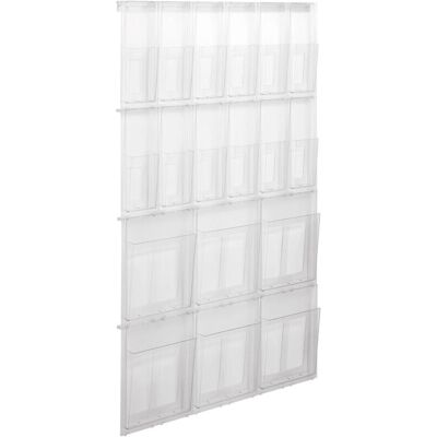 Helit H6812302 Wanddisplay - 6/12 A4 Taschen Transparent Helit H6812302 Wanddisplay - 6/12 A4 Taschen Transparent