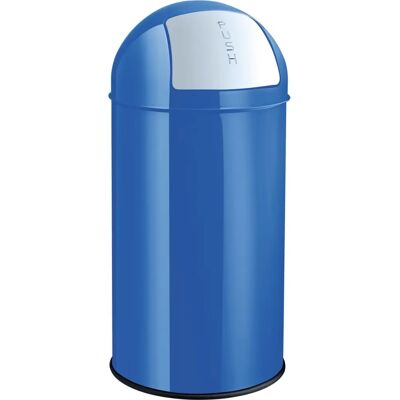 Poubelle à couvercle basculant en acier - 30L, Bleu, Usage intérieur - Publicité Poubelle à couvercle basculant en acier - 30L, Bleu, Usage intérieur - Publicité