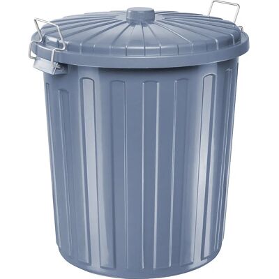 Helit Mülleimer - 55L, Grau, Robustes Kunststoff, Abnehmbarer Deckel - Mülleimer Helit Mülleimer - 55L, Grau, Robustes Kunststoff, Abnehmbarer Deckel - Mülleimer
