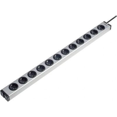 Ehmann 12-fach Steckdosenleiste - Aluminium, Kinderschutz, 1.5m Ehmann 12-fach Steckdosenleiste - Aluminium, Kinderschutz, 1.5m