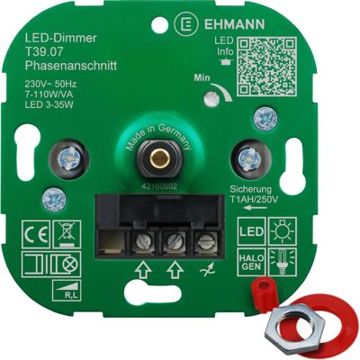 Ehmann T39 Dimmer - Einstellbare Helligkeit, Schutz gegen Überhitzung Ehmann T39 Dimmer - Einstellbare Helligkeit, Schutz gegen Überhitzung