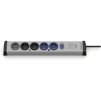 Multipresa Ehmann Master/Slave - Argento, Nero, 5 Prese Multipresa Ehmann Master/Slave - Argento, Nero, 5 Prese