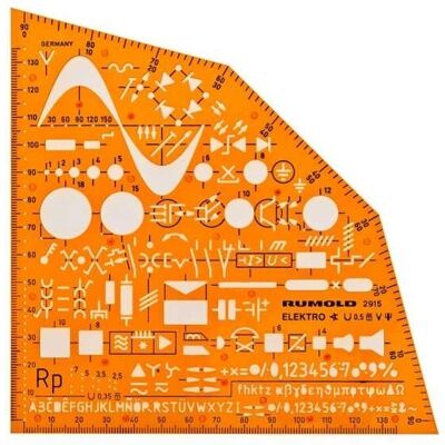 Rumold 2915 Zeichenplatte - Symbole, 155x155mm Rumold 2915 Zeichenplatte - Symbole, 155x155mm