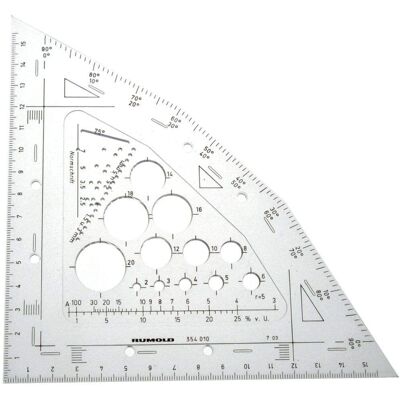 Rumold Modell Kombi-Winkel 100mm - Zeichenwerkzeug Rumold Modell Kombi-Winkel 100mm - Zeichenwerkzeug