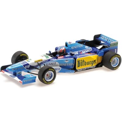 Minichamps Benetton MS Modèle en zamac 1:18 Michael Schumacher Bleu/Blanc/Jaune - Modèle - Publicité Minichamps Benetton MS Modèle en zamac 1:18 Michael Schumacher Bleu/Blanc/Jaune - Modèle - Publicité