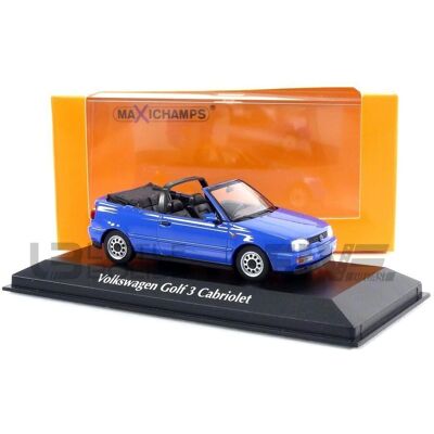 Maxichamps VW Golf Cabriolet Blau 1:43 - Diecast Modellauto Maxichamps VW Golf Cabriolet Blau 1:43 - Diecast Modellauto
