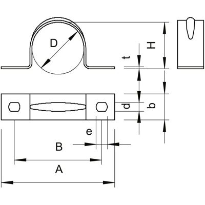 OBO Bettermann Stålkabelklemme 40mm - Kabelklemme OBO Bettermann Stålkabelklemme 40mm - Kabelklemme