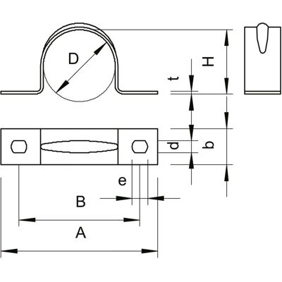 OBO - 605 55 G - 55 mm - 1 kabel - Cable clamp OBO - 605 55 G - 55 mm - 1 kabel - Cable clamp