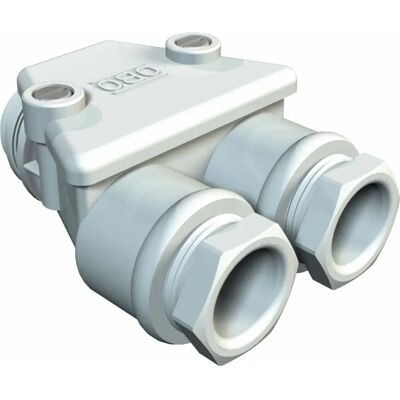 OBO Bettermann M20 LGR Zwilling-Schraubverbinder - IP54 Kunststoff OBO Bettermann M20 LGR Zwilling-Schraubverbinder - IP54 Kunststoff