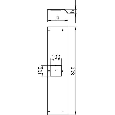 OBO Bettermann AIKF 25040 - Apparatenaansluitdop - Staal - 250mm breed OBO Bettermann AIKF 25040 - Apparatenaansluitdop - Staal - 250mm breed