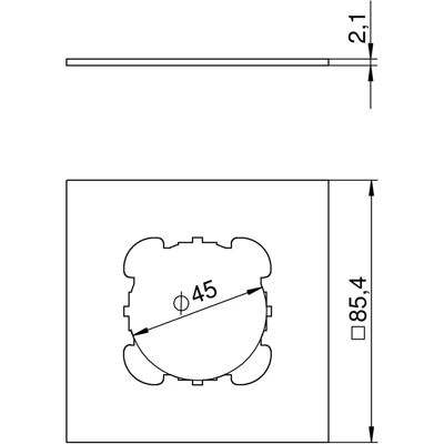 OBO Bettermann Piastra di copertura nera per T4L/T8NL - Piastra di copertura OBO Bettermann Piastra di copertura nera per T4L/T8NL - Piastra di copertura