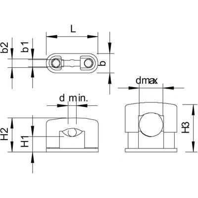 OBO Bettermann Kabelschelle - 25mm, Grau, Geschlossen - Kabelschelle OBO Bettermann Kabelschelle - 25mm, Grau, Geschlossen - Kabelschelle