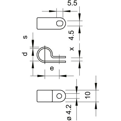 OBO Bettermann Modell 255 6.5 LGR Kabelklemme - Kabel- und Rohrbefestigung OBO Bettermann Modell 255 6.5 LGR Kabelklemme - Kabel- und Rohrbefestigung