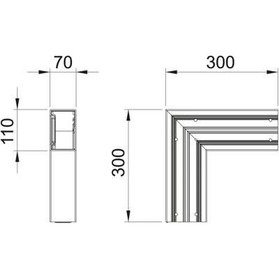 OBO Bettermann Winkel 110x70mm Weiß - Winkelhalterung OBO Bettermann Winkel 110x70mm Weiß - Winkelhalterung