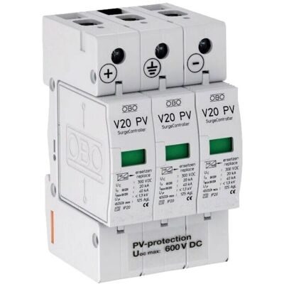 OBO Bettermann Überspannungsschutz V20-C 3PH-600 PV - Typ 2, 3-polig OBO Bettermann Überspannungsschutz V20-C 3PH-600 PV - Typ 2, 3-polig