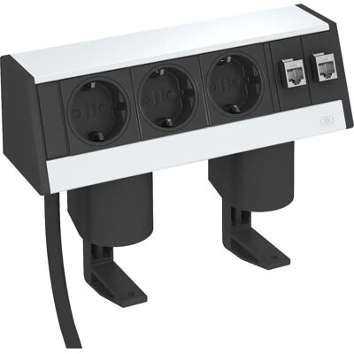 OBO Bettermann - D3S2K Multiplug - 3 Prises, Ethernet RJ45, Aluminium OBO Bettermann - D3S2K Multiplug - 3 Prises, Ethernet RJ45, Aluminium