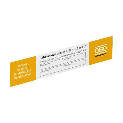 OBO Bettermann - KS-E DE - Blanco - Amarillo - Etiqueta autoadhesiva OBO Bettermann - KS-E DE - Blanco - Amarillo - Etiqueta autoadhesiva