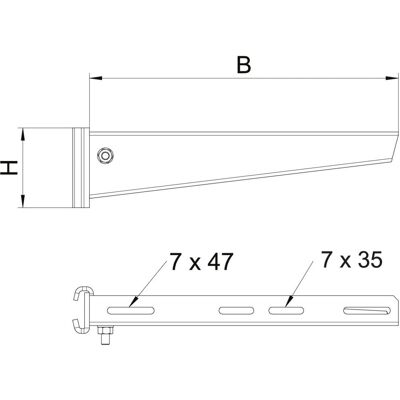 Braccio da Murare OBO Bettermann - AS 30 21 FT - 210mm Acciaio zincato antincendio Braccio da Murare OBO Bettermann - AS 30 21 FT - 210mm Acciaio zincato antincendio