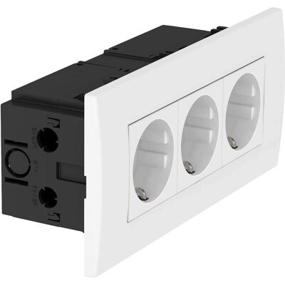 OBO Bettermann 6119414 Prise électrique - Protection 3F, Blanc OBO Bettermann 6119414 Prise électrique - Protection 3F, Blanc