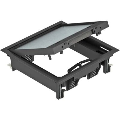 OBO Bettermann Geräteeinsatz GES4-2U10T 9011 - Quadratisch, 2 Fächer, Schwarz OBO Bettermann Geräteeinsatz GES4-2U10T 9011 - Quadratisch, 2 Fächer, Schwarz
