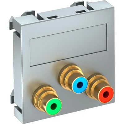 Support Multimédia OBO Bettermann - 3 Prises Cinch, IP20, Aluminium Support Multimédia OBO Bettermann - 3 Prises Cinch, IP20, Aluminium
