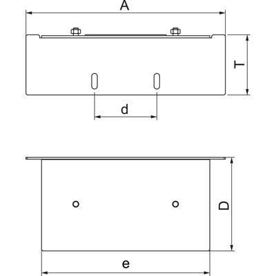 OBO Bettermann Wandmontage Zubehör - M10, 100x250mm, für BSKM-GW 1025 OBO Bettermann Wandmontage Zubehör - M10, 100x250mm, für BSKM-GW 1025