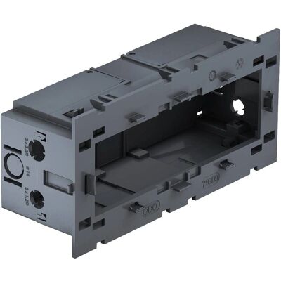 OBO Bettermann - Trippel Wandinstallationsbox - Schwarz - Elektrische Steckdose OBO Bettermann - Trippel Wandinstallationsbox - Schwarz - Elektrische Steckdose