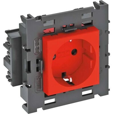 OBO Bettermann - STD-D0C8 SRO1 - Prise Schuko 0° - 16A, Rouge OBO Bettermann - STD-D0C8 SRO1 - Prise Schuko 0° - 16A, Rouge