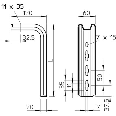 OBO Bettermann Støttestang - 645mm Stål Zinkbelagt - Støttestang til Betondæk OBO Bettermann Støttestang - 645mm Stål Zinkbelagt - Støttestang til Betondæk
