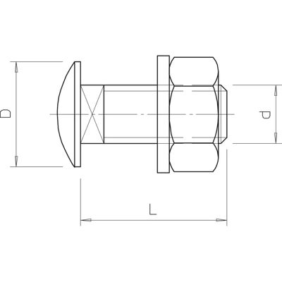 OBO Bettermann FRS 8x20 - Stahl verzinkte Schraube mit Mutter & Unterlegscheibe - Befestigung OBO Bettermann FRS 8x20 - Stahl verzinkte Schraube mit Mutter & Unterlegscheibe - Befestigung