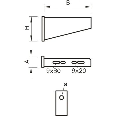 OBO Bettermann B410mm Wandhalterung - Schwer, 8 kN OBO Bettermann B410mm Wandhalterung - Schwer, 8 kN
