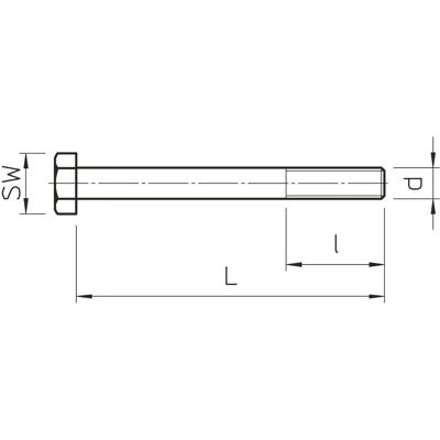 OBO Bettermann Perno Hexagonal SKS 12x100 F - Hex Bolt OBO Bettermann Perno Hexagonal SKS 12x100 F - Hex Bolt