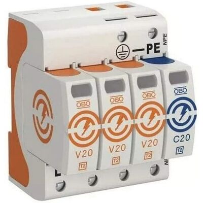 OBO Bettermann Protezione da Sovratensione 5095253 - Tipo 2, 280V, 40kA OBO Bettermann Protezione da Sovratensione 5095253 - Tipo 2, 280V, 40kA