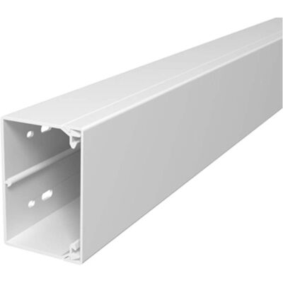 OBO Bettermann Kabelgoot - 2000mm PVC, Wit, 1 Wand OBO Bettermann Kabelgoot - 2000mm PVC, Wit, 1 Wand