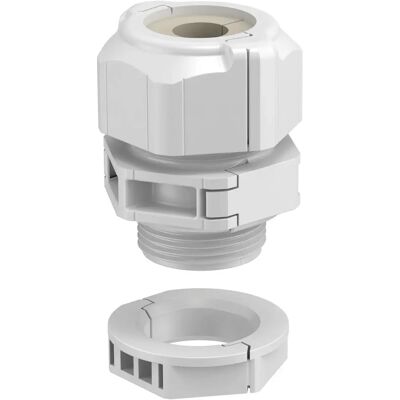 OBO Bettermann Hellgraue IP67 Kabelverschraubung - 6-8mm - Teilbar - Kunststoff OBO Bettermann Hellgraue IP67 Kabelverschraubung - 6-8mm - Teilbar - Kunststoff