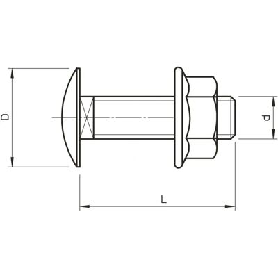 OBO Bettermann Stahl Flachkopfschraube M6x12mm mit Mutter - Schrauben & Befestigungen OBO Bettermann Stahl Flachkopfschraube M6x12mm mit Mutter - Schrauben & Befestigungen